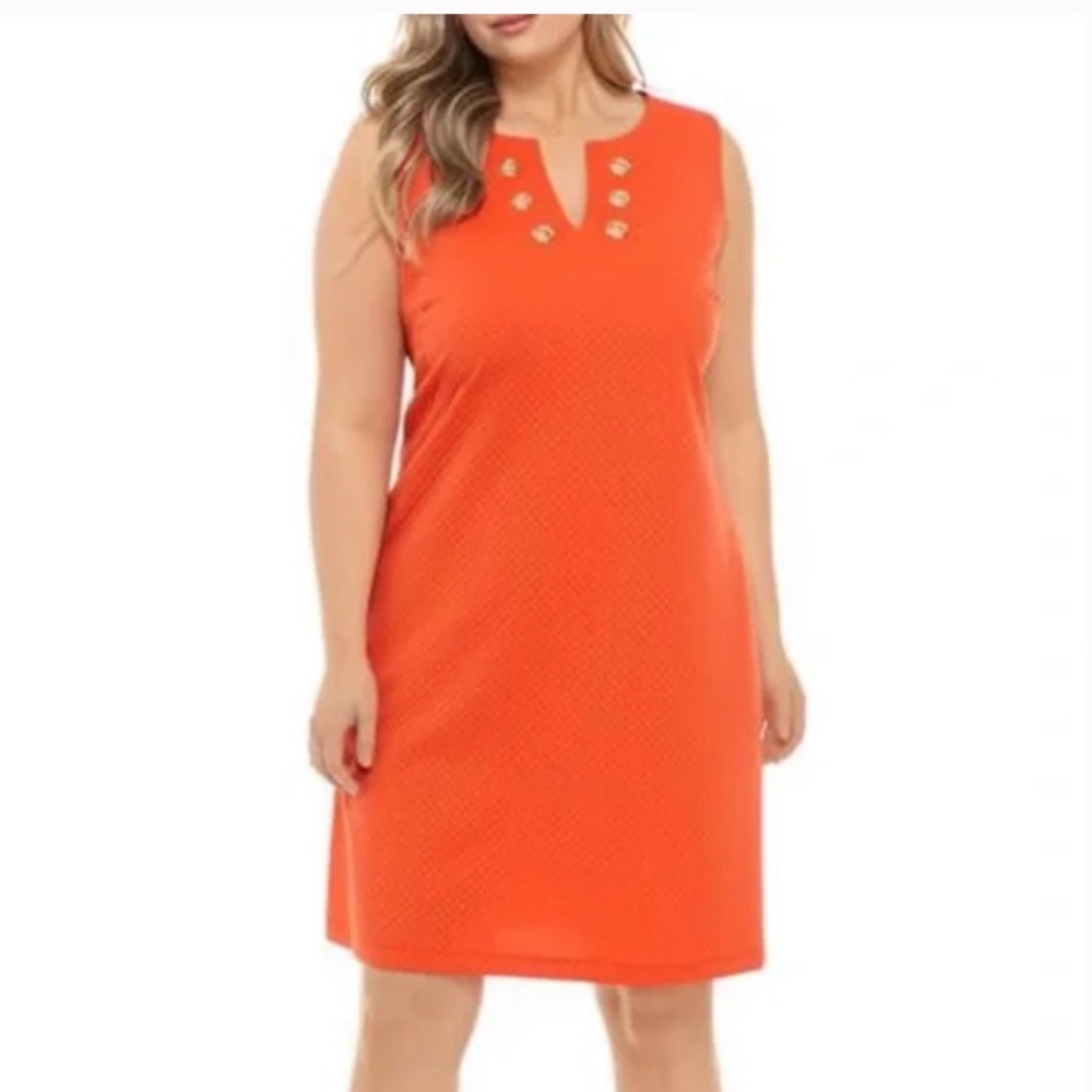 Ronnie Nicole Ladies Size 8 NWT Orange Textured Dress